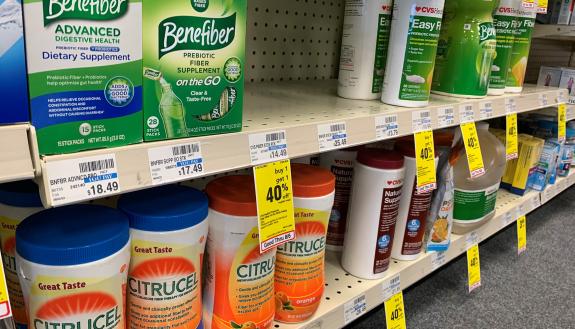 There are lots of choices on the drug store shelves, but which fiber supplement is the right one for you? All of them help, say Duke researchers. (Duke photo) 
