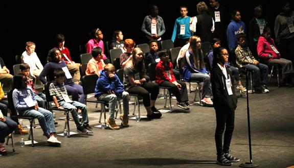 Hanna Closs at the spelling bee