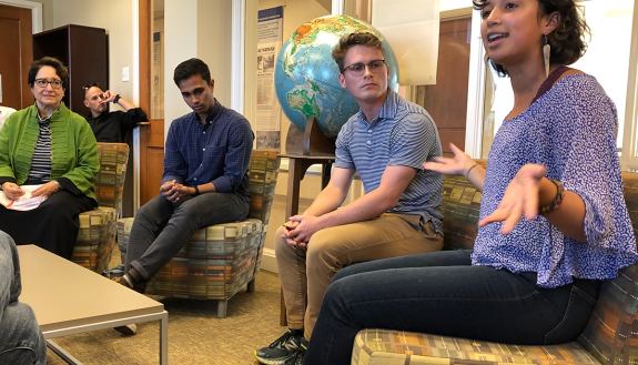 Faculty and students discuss their findings about housing disparities in Durham.