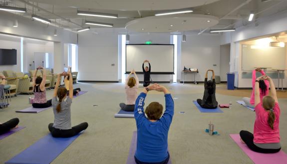Duke employees can organize fitness classes for offices and departments through LIVE FOR LIFE.