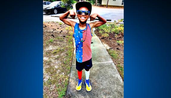 Eight-year old Cameron Royster poses for the camera on July 4th.