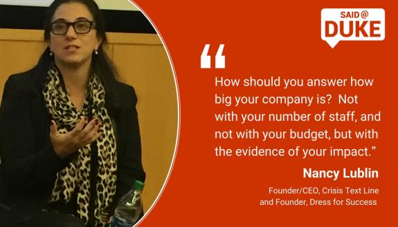 Nancy Lublin: measuring the impact of social entrepreneurship