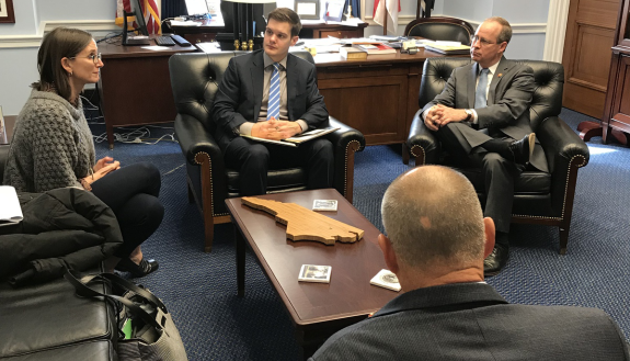 Nicholas Dean Toddi Steelman meets with Rep. Greg Murphy and staff on Capitol Hill.