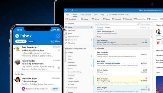 Microsoft Outlook screens.