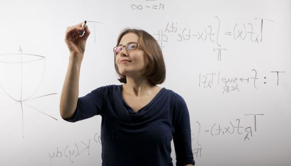 Duke associate professor of mathematics Lillian Pierce has been awarded a 2018 Sloan Research Fellowship. Photo by Duke Photography.