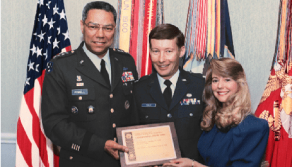 Colin Powell with Charles Dunlap and his wife Joy