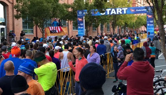 Sign up for a race, like Bull City Race Fest and Food Truck Rodeo, to keep your running momentum going. Photo by Leanora Minai.