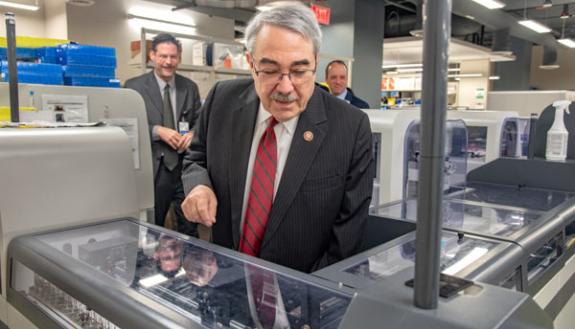 Congressman Butterfield visits Duke Clinical Labs