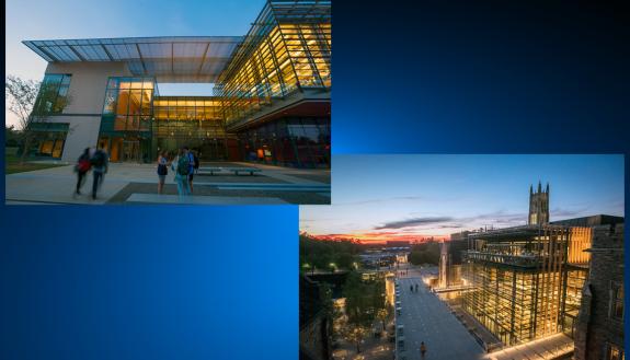 Rubenstein Arts Center and West Campus both received national awards. 
