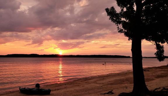 Samantha Shaltz, lab research analyst for Duke Molecular Genetics and Microbiology, submitted a photo of Kerr Lake in the 2018 Duke Time Off Contest. Kerr Lake is about 45 minutes north of Durham.