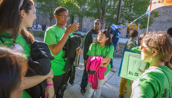 Duke student and employee volunteers make School Days possible every year. Duke students can register here to help lead a group of students around campus on Nov. 3 and share stories of their college experiences.