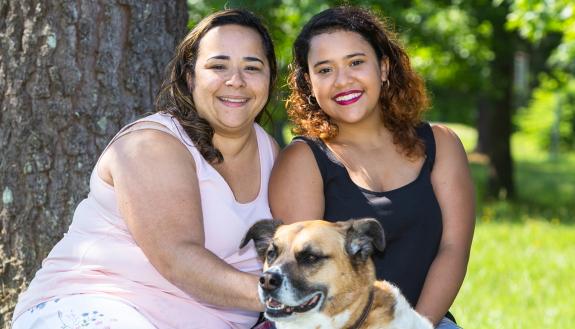 Now that she’s quit smoking, Maria Crowder, left, has more time and energy to spend doing such things as enjoying the outdoors with her daughter, Shawnee. Photo by Ben McKeown.