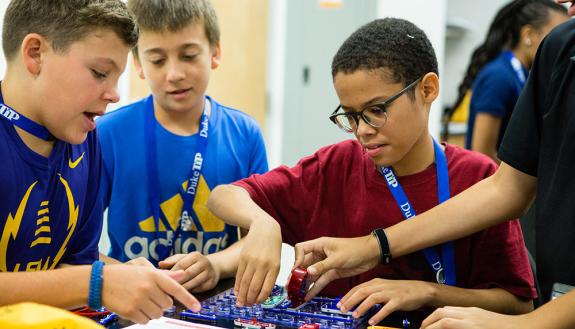 TIP students in class: A study shows that classroom grouping by ability can yield academic benefits. Photo courtesy Talent Identification Program