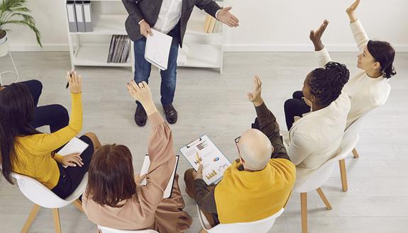 Person giving a talk