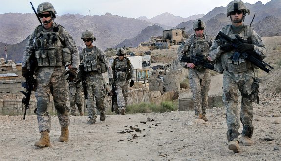 U.S. soldiers on patrol in Afghanistan in 2010. Photo courtesy of the U.S. Department of Defense