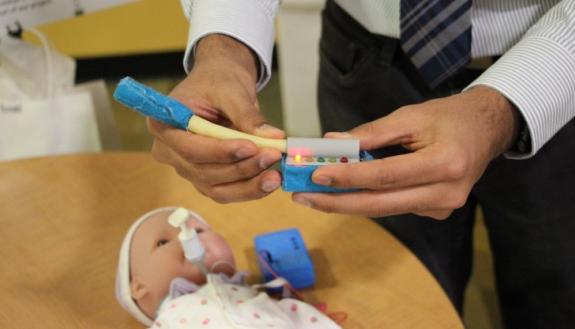 Premature newborns often require a tracheostomy to help them breathe on their own, which involves inserting a trach tube and securing it with a trach tie. However, if the tie is too loose the tube will fall out and if it’s too tight the infant has trouble