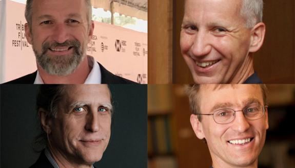 A team led by Duke associate professor of biology Steven Haase (upper left) is developing computational tools to study the cell division clock. Collaborators (clockwise from top) include Björn Sandstede, Tomas Gedeon and Konstantin Mischaikow.
