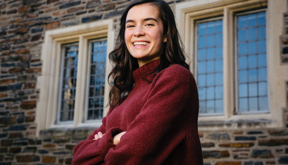 Rhodes Scholar Gabriella “Elle” Deich is a Program II major who participated in three Bass Connections project teams that developed open source computer science curricula for secondary schools and explored genetic engineering.