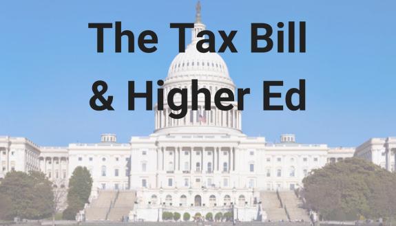 The tax bill and higher education