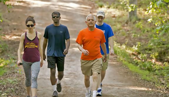 Duke's Run/Walk Club offers a social way to exercise.