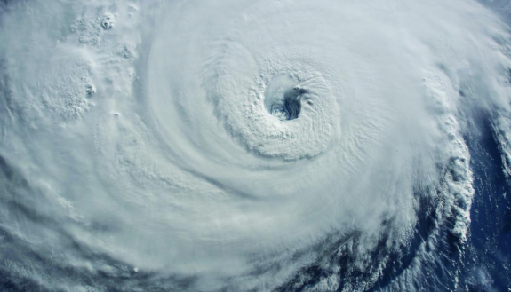 hurricane over the Atlantic