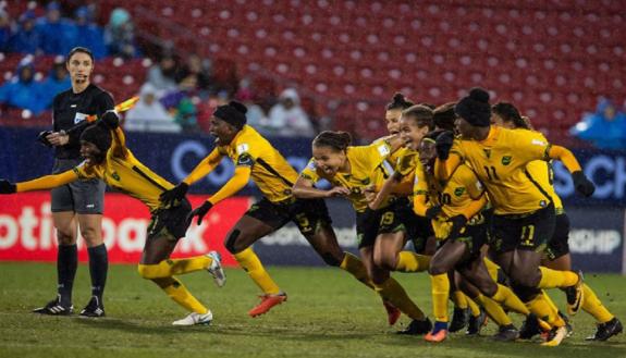 The Jamaica Women's World Cup soccer team