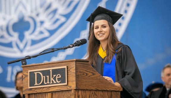 Leah Rosen advised new graduates to focus on 'being' rather than 'doing.'