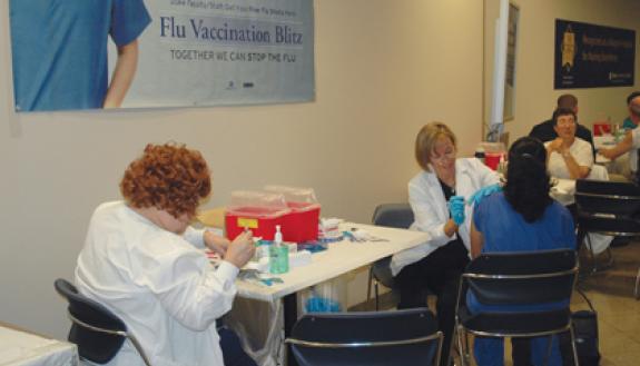 About 20,300 Duke employees have received a free flu shot since September. Photo courtesy of Duke University Health System.