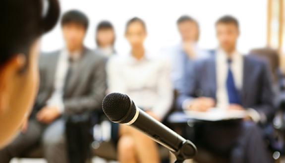 A few simple techniques such as controlling the breath and using vocal variety can help you sound more professional. Photo from BigStock Photo.