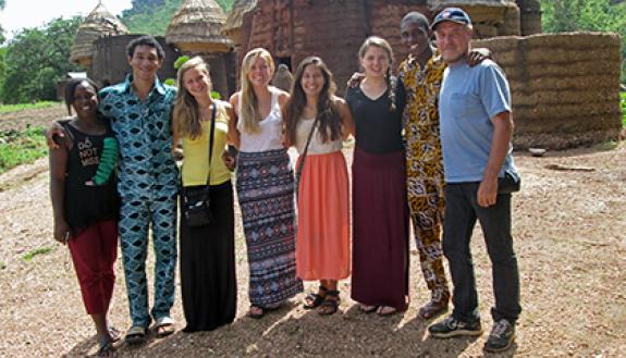 Duke cultural anthropologist Charlie Piot, right, brought six students to Togo over the summer as part of DukeEngage, a program that provides undergraduates with service project opportunities internationally and domestically. Photo courtesy of Charlie Pi