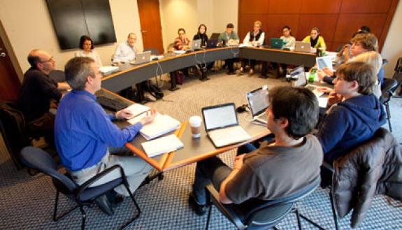 The Bass Connections program will promote interdisciplinary learning focused on real-world issues.  Photo: Duke University Photography