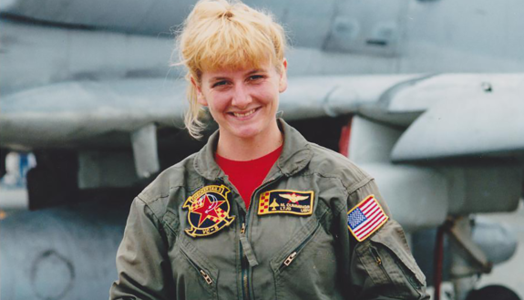 Missy Cummings as a fighter pilot