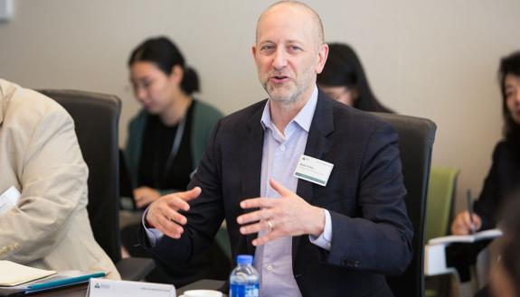 Noah Pickus speaking during the June symposium at Duke Kunshan University.