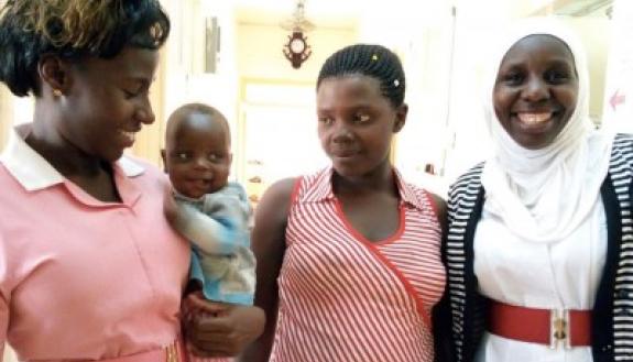 Born with gastroschisis, baby Nathaniel was one of the first in Uganda to survive the rare birth defect.