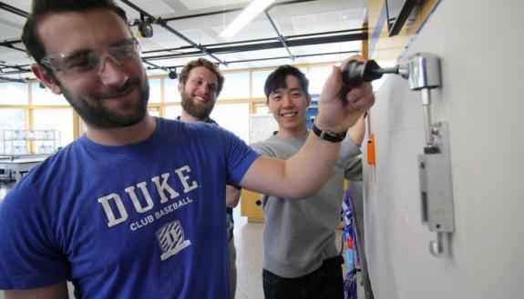 “I learned that cultivating an interactive, engineering mindset based on teamwork is just as important as learning textbook materials from regular courses.” —Biomedical engineering student Sean Park, right, pictured with teammates John Gross and Will Eisn