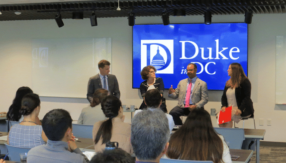 Before a large audience of policymakers and researchers, a panel discusses the environmental consequences of China's ambitious global Belt and Road Iniitiative.