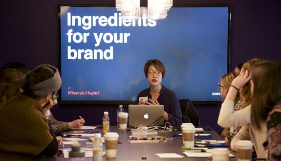 Misa Misono, design director at IDEO, teaches female attendees about how to identify and market their personal brands. Photo by Ying Ni.