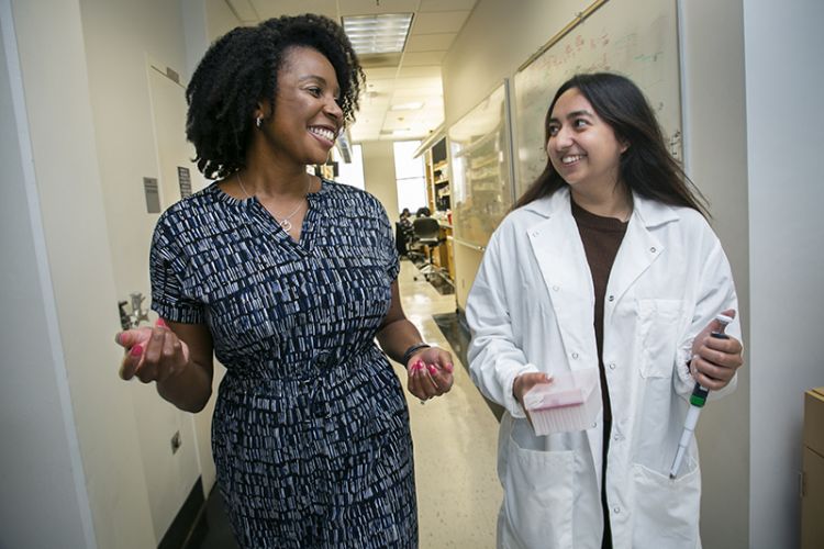 Chantell Evans, PhD, speaks with Dipali Arora, a rising Duke junior majoring in Neuroscience.