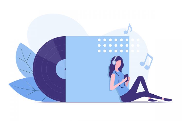music streaming graphic