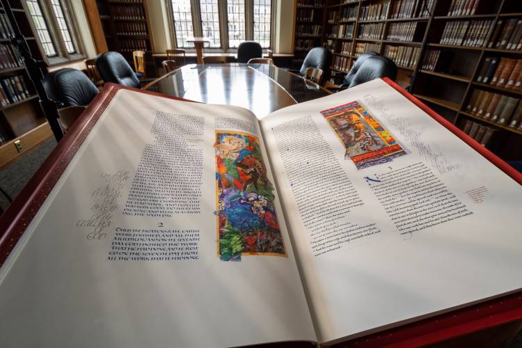 The display of the Saint John’s Bible.