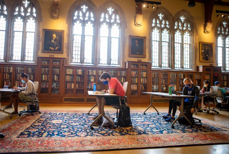 Reading, writing, and library time. Photo: Jared Lazarus/Duke University.
