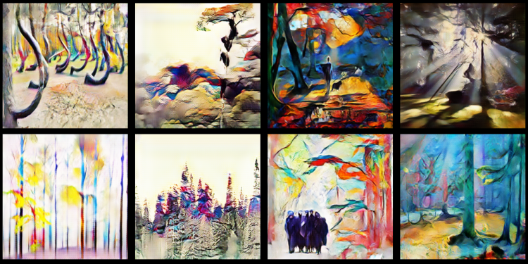 Abstract Art Canvas Generated Using Artificial Intelligence and Deep Learning