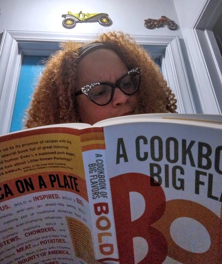 Alpha Esser is reading and cooking her way through A Cookbook of Big Flavors. Photo courtesy of Alpha Esser. 