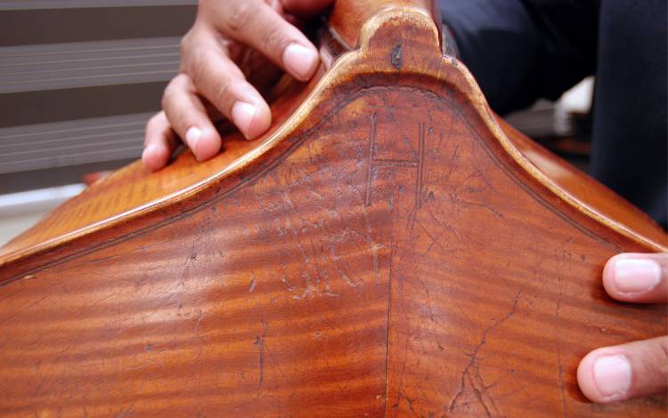 The back of John Brown's bass.
