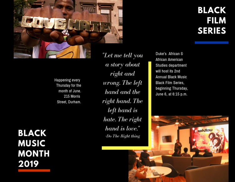 Schedule for Black Music film series