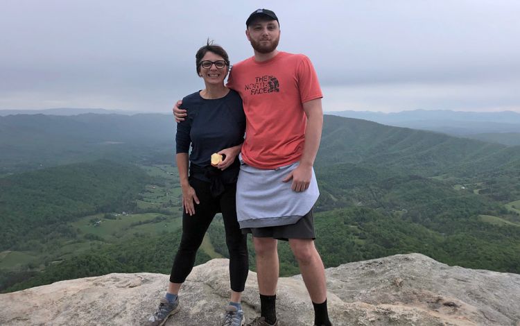 Chrissy Beck and her son, Jackson, enjoying a mountain hike. Photo courtesy of Chrissy Beck.