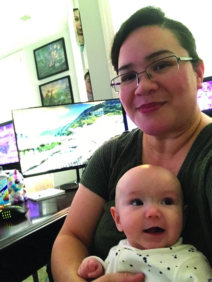 Chrystal Benson has been able to spend more time with her daughter, Mina Rose, while working from home in Fayetteville. Photo courtesy of Chrystal Benson.