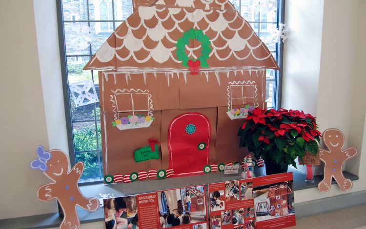The Duke Divinity Office of Admissions' holiday gingerbread house inspired a connection between little and 