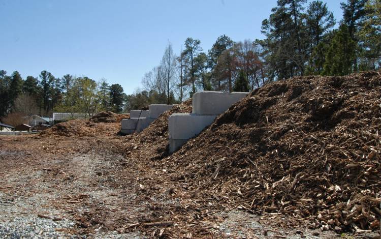 The compost piles at Duke Gardens feature a state-of-the-art system for speeding up the decomposition process. Photo by Stephen Schramm.