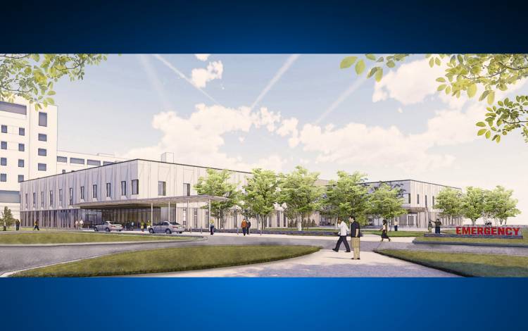 A rendering of Duke Regional Hospital's expansion.